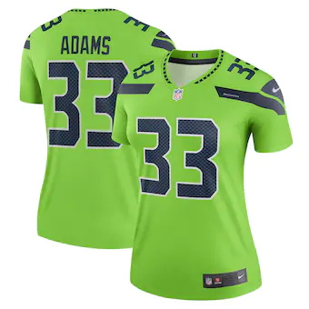 womens nike jamal adams neon green seattle seahawks legend 